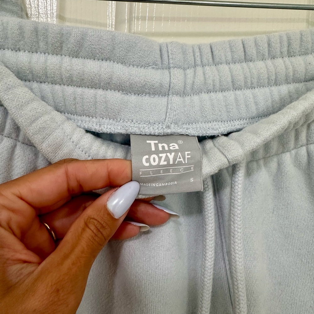 TNA Sky Blue CozyAF Fleece Sweatset - Picture 5 of 8
